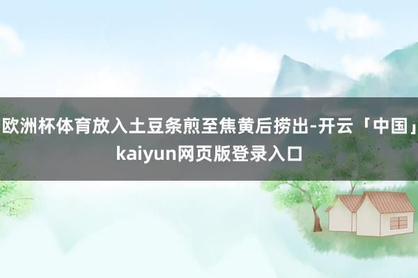 欧洲杯体育放入土豆条煎至焦黄后捞出-开云「中国」kaiyun网页版登录入口