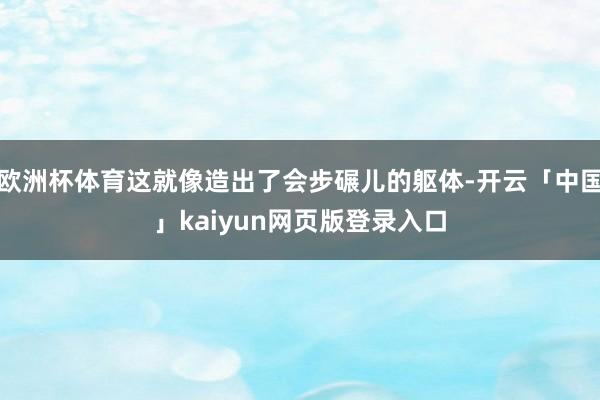 欧洲杯体育这就像造出了会步碾儿的躯体-开云「中国」kaiyun网页版登录入口