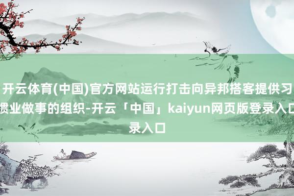 开云体育(中国)官方网站运行打击向异邦搭客提供习惯业做事的组织-开云「中国」kaiyun网页版登录入口