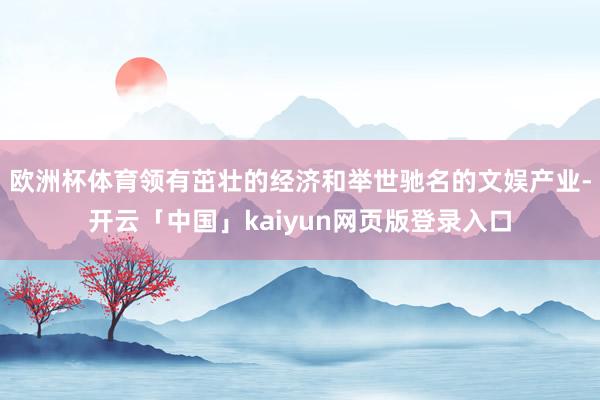 欧洲杯体育领有茁壮的经济和举世驰名的文娱产业-开云「中国」kaiyun网页版登录入口