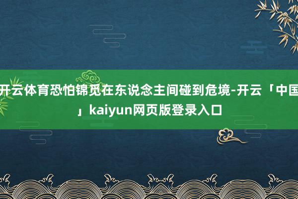 开云体育恐怕锦觅在东说念主间碰到危境-开云「中国」kaiyun网页版登录入口
