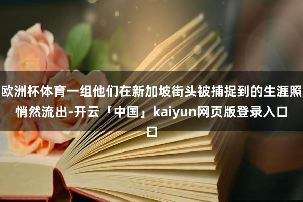欧洲杯体育一组他们在新加坡街头被捕捉到的生涯照悄然流出-开云「中国」kaiyun网页版登录入口