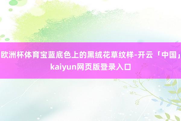 欧洲杯体育宝蓝底色上的黑绒花草纹样-开云「中国」kaiyun网页版登录入口