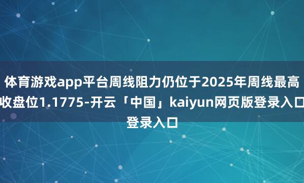 体育游戏app平台周线阻力仍位于2025年周线最高收盘位1.1775-开云「中国」kaiyun网页版登录入口