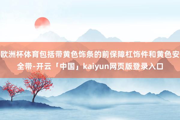 欧洲杯体育包括带黄色饰条的前保障杠饰件和黄色安全带-开云「中国」kaiyun网页版登录入口